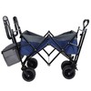 ESPIDOO 480Lbs Collapsible Wagon with Canopy: Heavy Duty Folding Cart