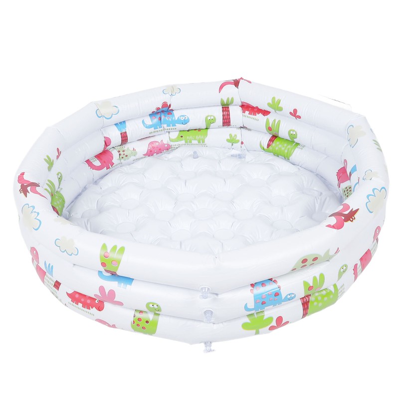 Inflatable Kiddie Pool PVC 31.5 Inch Cartoon Dinosaur Round Outdoor