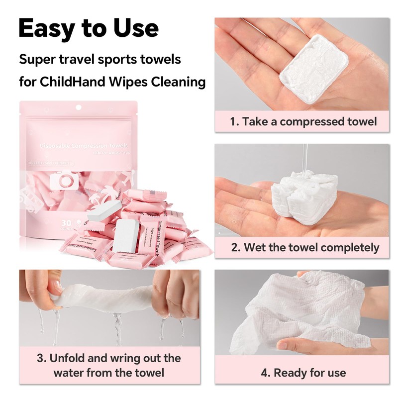 Compressed Towels 90 Pcs, Disposable Coin Towels, Portable Face Towelettes