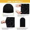 SquarePie Black Sequin Velvet Arch Backdrop Cover 7.2 FT Glitter