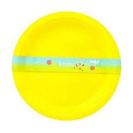 Re-Usable Plastic Plates Parties, Picnics BBQ's Outdoor Travel Pack of 8 Plates… (Yellow)
