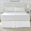 BLC White Queen Bed Skirt, 14 Inch Tailored Drop, Premium