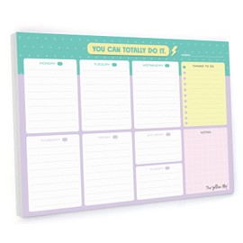The Yellow Clip - Planner Semanal en Español para Mujer, Planificador por Semana Sin Fecha, Undated Weekly Planner