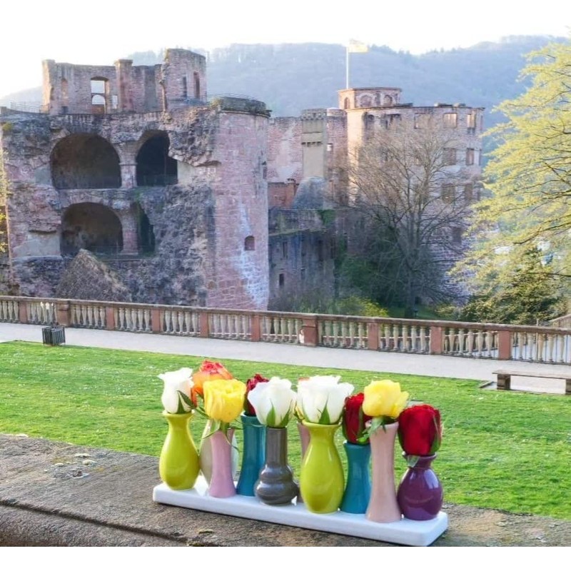Jinfa Handmade, Small, Ceramic, Decorative Flower Vases, Set of 10