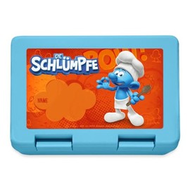 Spreadshirt The Smurfs Torti Kochschlumpf Lunch Box, One Size, Sapphire Blue