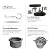 Neodrain 18-Inch Brushed Linear Shower Drain with Removable Quadrato Pattern
