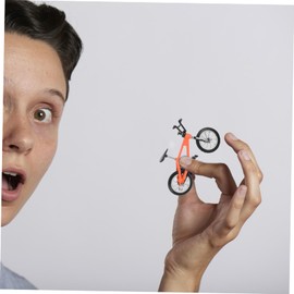 FELTECHELECTR 4pcs Mini Bike Mini Dirt Bikes Mini Finger Mountain Bikes Desktop Bike Ornament Bicycle Model Finger Racing Bicycles Bike Model Miniature Bike Simulation Bike Cool Boy Toy Alloy