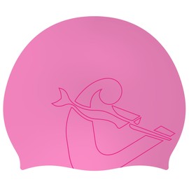 Cressi Ricky Jr Swim Cap - Junior Unisex Swimming Cap, Pink/Pink, One Size