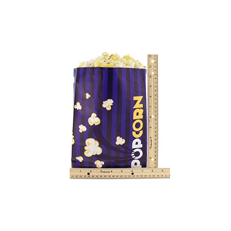 Snappy Flat Bottom Theater Popcorn Bags, 170 oz, 25 Count