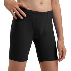 QBK Boys Swim Shorts 2T-14Years Boyshort Swimsuit UPF 50+ Quick Dry Rash Guard Swim Bottoms Briefs (Black,5T)