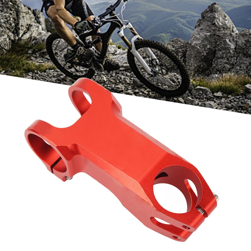 Bike Stem Red Aluminum Alloy Mountain Bike Handlebars Negative 17