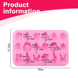 LQIOACU 2 Stück Silikonform hase, Silikonform ostern, Silikonform schokolade, Gießformen silikon ostern