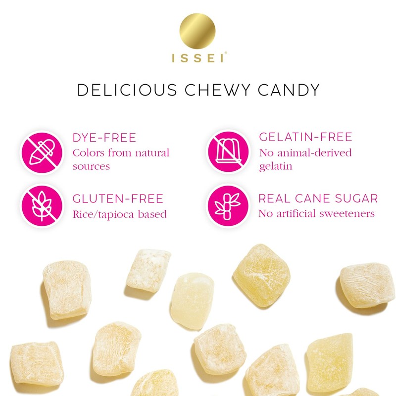 ISSEI Mochi Gummies | Dye-Free Candy with Colors from Natural