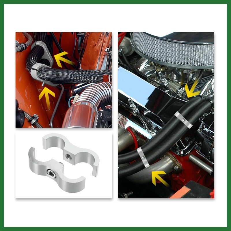 Motoforti 3pcs AN8 Car Hose Separator Clamp Fuel Line Connector
