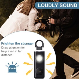 Ankilo Personal Alarm for Women Safety - Loud 130 dB Siren with Strobe Light and Carabiner - Helps Women, Children, Men, Seniors, Elderly Emergency Call