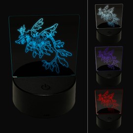 Sniggle Sloth Elegant Leafy Seadragon Seahorse 3D Illusion LED Night Light Sign Nightstand Desk Lamp