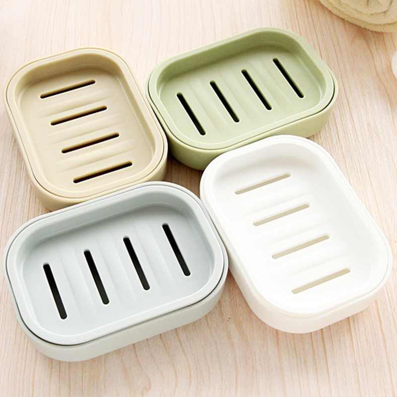 Plastic Soap Dish with Drainage,Soap Dishes Holder for Bathroom Shower，Keep