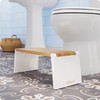Squatty Potty Stockholm Folding Bamboo Toilet Stool 7" Collapsible, Brown