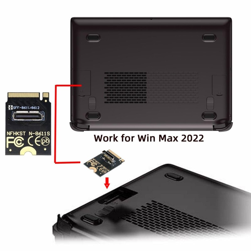 chenyang Oculink SFF-8612 SFF-8611 to PCI-E 4.0 NVME M.2 M-Key