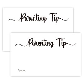 50 Advice for New Parents Card, Tarenting Tip Card, Tips for the Parents To Be, Baby Shower Party Card (3.5" x 2")