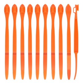 MJIYSGS 10pcs Orange Peeler Tool, Long Handle Serrated Citrus Peel Cutter Easy Hold Plastic Vegetable Lemon Slicer Fruit Opener Remover Kitchen Gadget Chef Tools