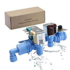 242252702 Refrigerator Water Inlet Valve Fits for Frigidaire Kenmore Electrolux Crosley, Fridge Water Valve Replacement Parts 240531101 241734301 WV2702 AP5671757 240321801 K-76150 240505101 240505102