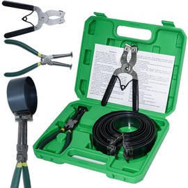 16-Piece Piston Ring Compressor Set 62-145 mm / 2.44-5.71 Inch, Piston Ring Chipband Set with 2 Pliers and 14 Tensioning Straps for the Repair of Car, Truck & Boat Engines