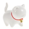 iplusmile Cute Ceramic Cat Ornament with Bell Unique Desktop Decor