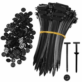 Nylon Universal Cable Tie Buckle, Heavy Duty Self-Locking Nylon Zip Ties with Pin & Button Design,UV Resistant Cable Clips Tool Fasteners Car Body,Suitable for Car Daily Repair (100)