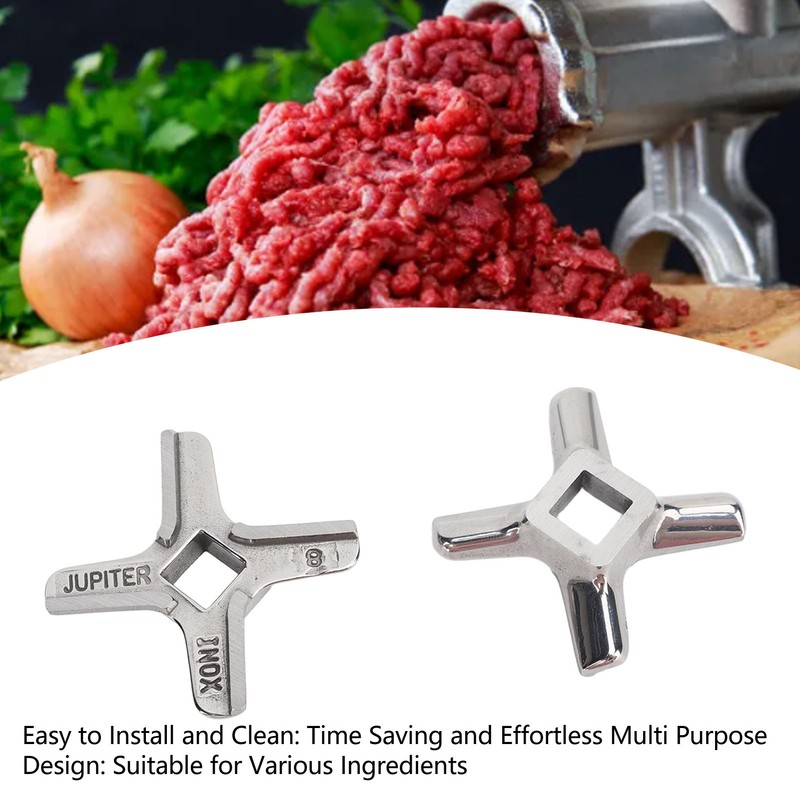 2PCS Meat Grinder Blade Knife Cutter Stainless Steel Easy Replacement