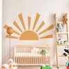 42 x 23.5 inch Boho Half Sun Wall Decals Sun