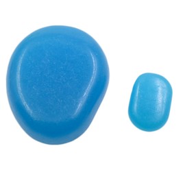 QTTLLI 10Pcs 1.7" Large Glow Pebbles Glow in The Dark Decorative Stones Rocks for Garden Path Walkway Yard Fish Tank, Blue