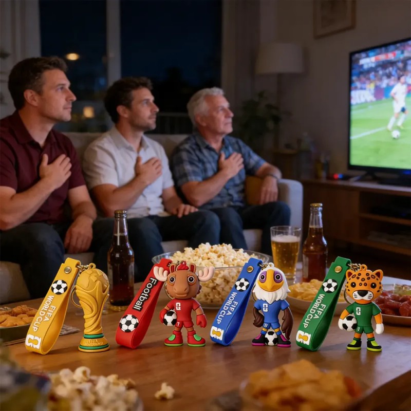 8pc 2026 Llaveros De La Mascota De Fútbol De La