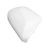 White Side Mirror Cover Unpainted Rearview Outer Door Wing Mirror