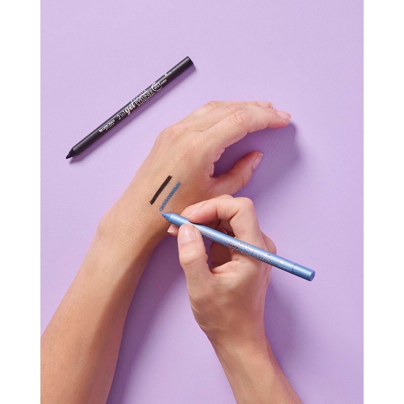 Deborah Milano Kajal 2-in-1 Eyeliner and Waterproof Eyeliner, 07 Blue,