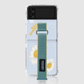 Design Skin (신세계김해점)( 갤럭시 Z플립5 ) 피닉스 범퍼 스포티스트랩-데이지/민트 ITM26825 (Shinsegae Gimhae) (Galaxy Z Flip 5) Phoenix Bumper Sport Strap - Daisy/Mint ITM26825