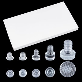 GORGECRAFT Pack of 150 5 Style Glass Top Table Bumpers, Transparent Rubber Glass Bumpers, Kitchen Cabinet Bumpers, Anti-Collision Pad for Embedded Table Top Furniture, Transparent