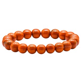 Amazing Gemstone Red Jasper Bracelet, Gifts For Men & Women - Protection Healing Crystal - 8mm Gemstone Beaded Stretchable Bracelet, Pulseras Para Hombres Mujer Stocking Stuffers