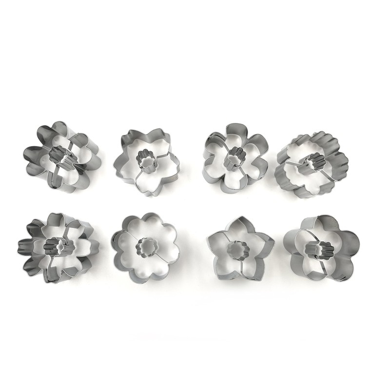 JOKUMO Flower Blossom Cookie Cutters Set – 8 PC High