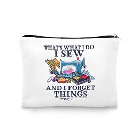 Pliwcas Sewing Makeup Bag for Quilters Seamstress Birthday Christmas Gifts Bags for Mom Grandma Quilting Gifts for Quilters Sewing Lovers Comestic Bag for Wife GF Sewing Gift Bag for Daughter Niece