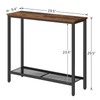 HOOBRO 29.5" Narrow Console Table, Small Entryway Table with Shelf,