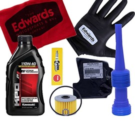 Edwards Oil Change Kit fits 2016-2023 Kawasaki Z125 Z125 Pro Motorcycle with Air Filter