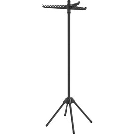 SONGMICS Clothes Drying Rack, 59-Inch Folding Laundry Drying Rack with 3 Rotatable Arms for Hangers, 4 Legs, Stainless Steel, for 27 Pieces of Clothes, Black ULLR510B01