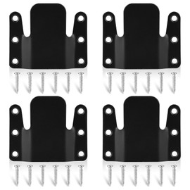 PEASUG PEASUG Sectional Couch Connectors, Modular Couch Connectors to Make Sectional Stay, Couch Clips for Sectionals, 4 Pcs Furniture Connectors with Screws for Sofa, Recliner, Black