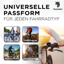 TRAILWOLF Bicycle Bell Loud – Black – Bicycle Bell Mountain Bike, Road Bike Bell, MTB Bell, Bicycle Bell, Bicycle Bell, Bike Bell, Made in Germany