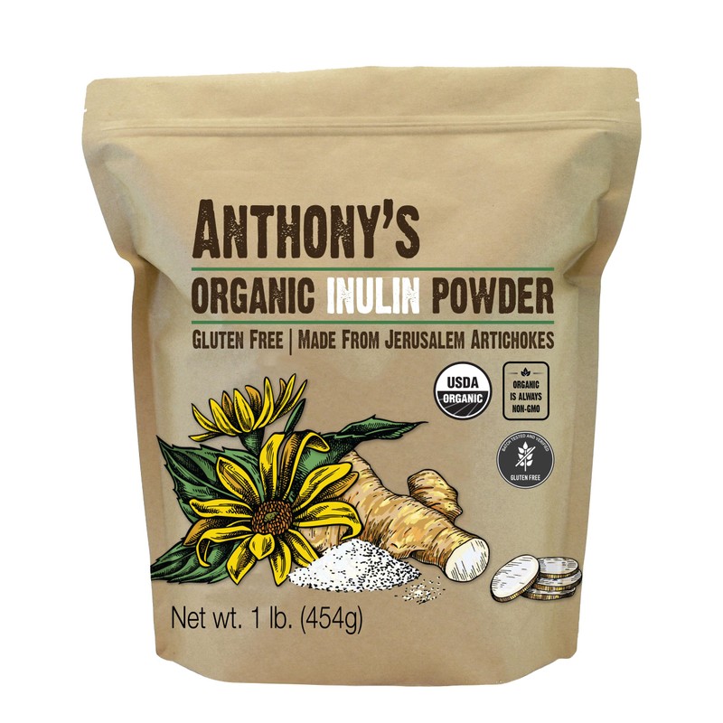 Anthony's- Polvo de inulina orgánica (1 libra)