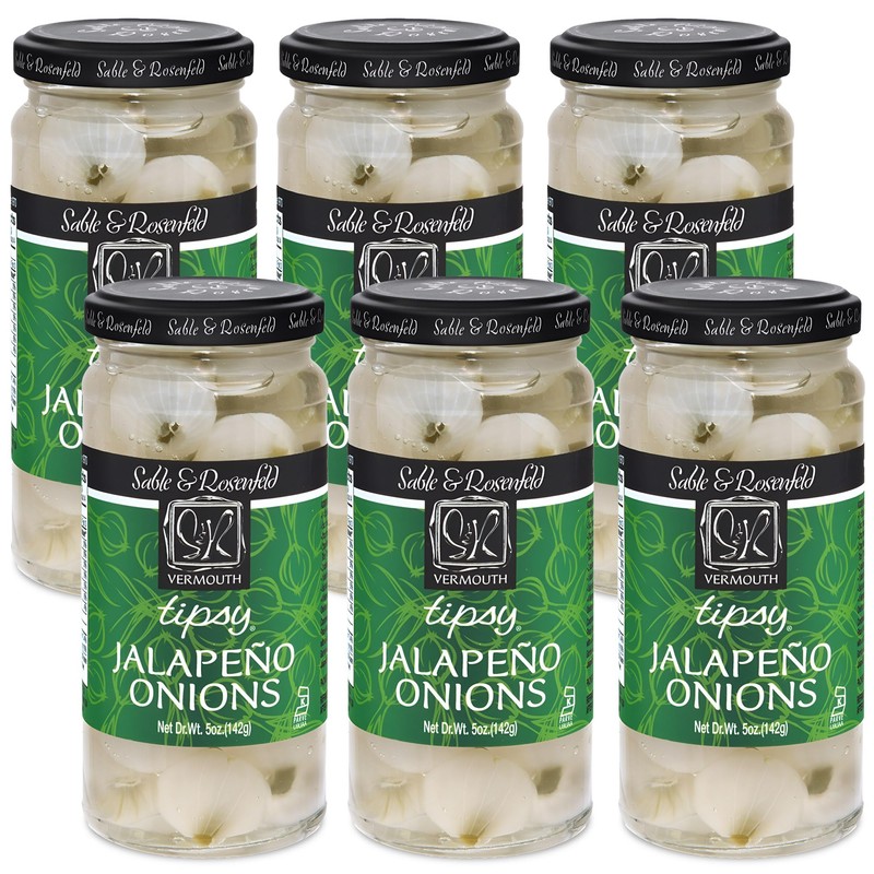 Sable & Rosenfeld Vermouth Tipsy Jalapeno Onions - SIX 5oz
