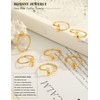 Honsny Gold Initial Rings for Women Non Tarnish 18K Gold