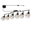 vivihobb Dimmable 6 Light Plug in Ceiling Light,Black Plug in