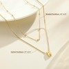 JIAOGE Initial Necklaces for Women - Letter T Bubble Gold
